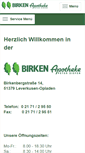 Mobile Screenshot of birken-apo.de